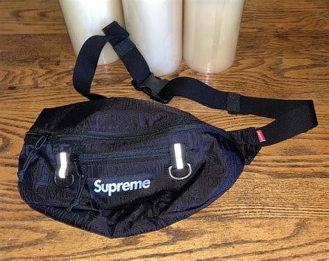 fake supreme waist bag ss18|supreme fanny pack black.